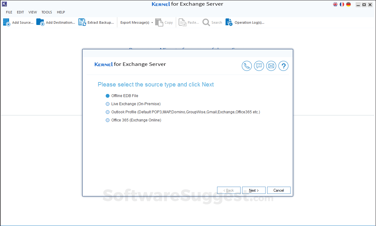 Kernel for Exchange Server Recovery Screenshot1